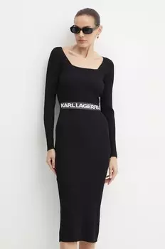 Платье Карла Лагерфельда Karl Lagerfeld, черный