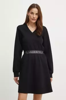 Платье Карла Лагерфельда Karl Lagerfeld, черный