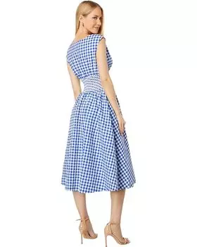 Платье Kate Spade New York Gingham Smocked Waist Dress, цвет Blueberry