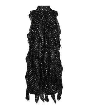 Платье Кейт в горошек Burberry, черный