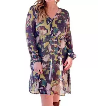 Платье Кейтлин в цвете зеленого мха ICHI