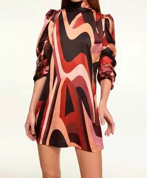 Платье Келли из атласа в полоску каньона Misa Los Angeles, цвет canyon stripe satin