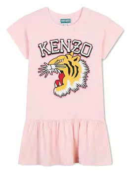 Платье Kenzo Kids из хлопка, розовый