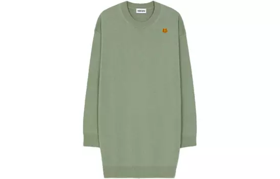 Платье Kenzo с длинными рукавами, чайно-зеленый