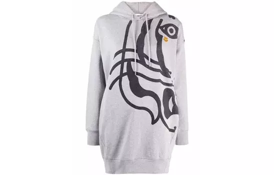 Платье Kenzo с длинными рукавами, серый