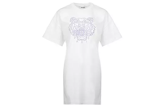 Платье Kenzo с короткими рукавами, белый