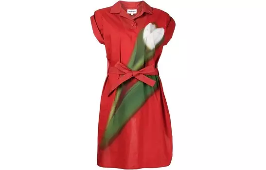Платье Kenzo с короткими рукавами, красный