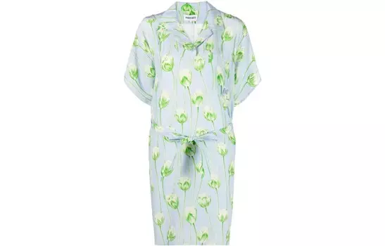 Платье Kenzo с короткими рукавами, светло-голубой