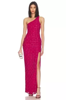 Платье Khanums X Revolve One Shoulder Gown, цвет Ruby