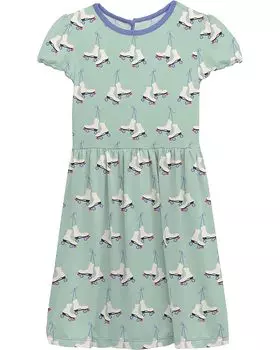 Платье Kickee Pants Flutter Sleeve Twirl Dress, цвет Pistachio Roller Skate