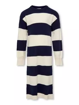 Платье KIDS ONLY Kleid Gibi, цвет Creme/Dunkelblau