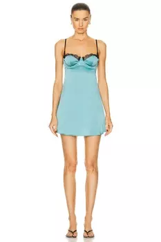 Платье Kiki De Montparnasse Lace Inset Mini Slip, цвет Glacier