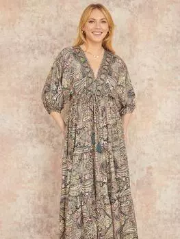 Платье- кимоно с пейсли Yumi, разноцветный