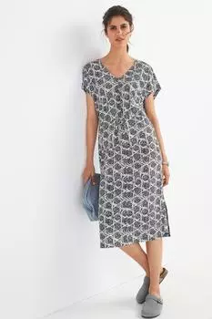 Платье-кимоно с V-образным вырезом Next, синий