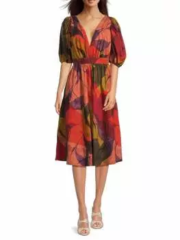 Платье Kingston с органическим многослойным геометрическим узором Hutch, цвет organic layered geo