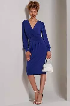 Платье Kinslee с длинными рукавами и крючком Jolie Moi, синий