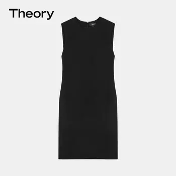 Платье классическое Theory с круглым вырезом, черный