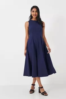 Платье клеш без рукавов Crew Clothing Company, синий