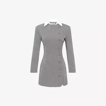 Платье клетчатое House Of Cb облегающее, коричневый