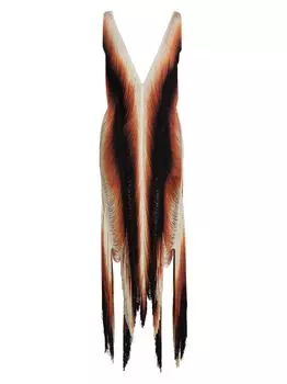 Платье Kolo с бахромой и V-образным вырезом Beatriz Camacho