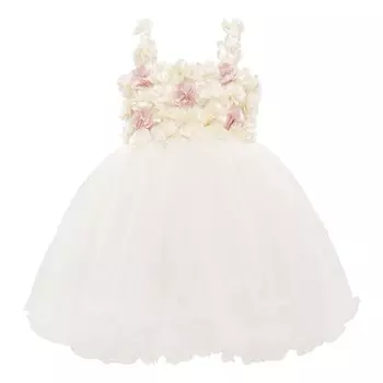 Платье колокольчика белой розы Tulleen, белый