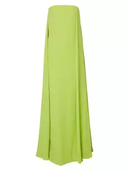 Платье-колонна без бретелек Carolina Herrera, цвет kiwi