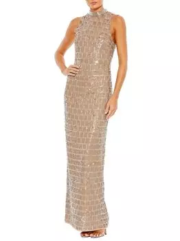 Платье-колонна с пайетками Mac Duggal