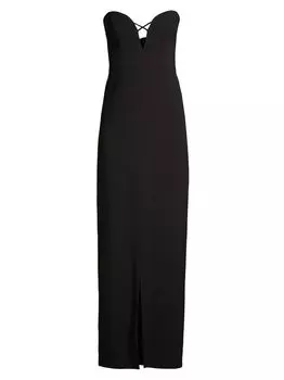Платье-колонна Sweetheart из твила Liv Foster, черный