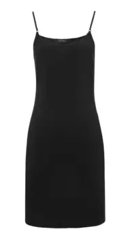 Платье-комбинация Aniston CASUAL на регулируемых бретелях-тонках, черный