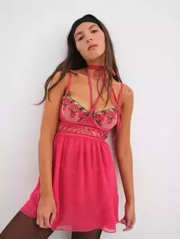 Платье-комбинация Cherie For Love & Lemons, красный