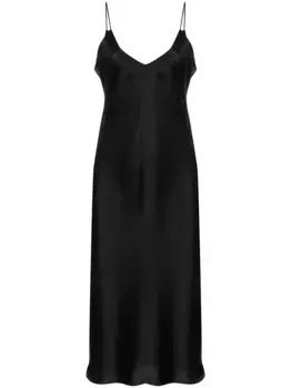 Платье-комбинация длины миди Nili Lotan, черный