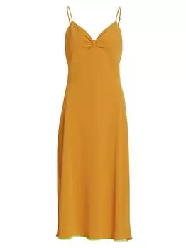 Платье-комбинация Double Bessette Le Superbe, лаймовый