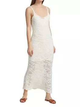 Платье-комбинация Fabiana Filippi c крючком, белый