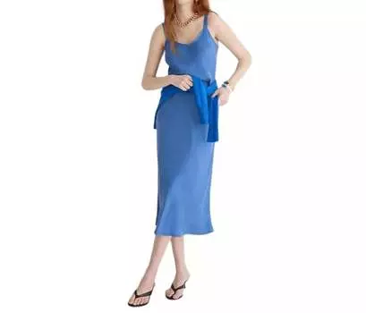 Платье-комбинация Gwyneth с V-образным вырезом синего цвета J.Crew