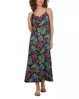 Платье-комбинация из атласа А-силуэта Point, мультиколор