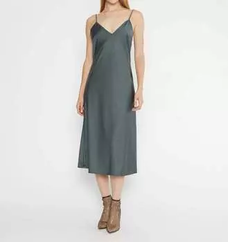 Платье-комбинация из атласа стрейч в сланцевом цвете RIPLEY RADER, цвет slate