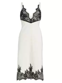 Платье-комбинация из денима с эффектом потертости 3.1 Phillip Lim, белый