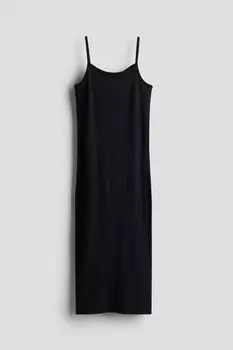 Платье-Комбинация из джерси H&M, черный