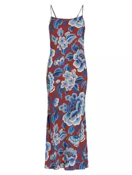 Платье-комбинация Jemima с цветочным принтом Rhode, цвет mariposa