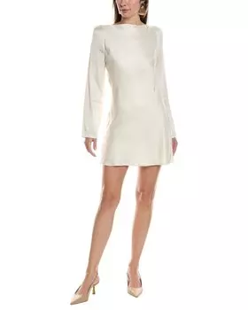 Платье-комбинация JL LUXE с воротником-хомутиком на спине, бежевый