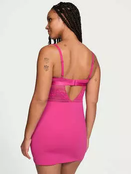 Платье-Комбинация Lacie в полоску с цветочным принтом Victoria'S Secret, розовый