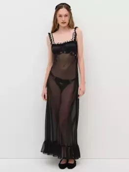 Платье-комбинация макси Gertrume For Love & Lemons, черный