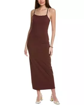 Платье-комбинация макси Kenneth Cole, коричневый