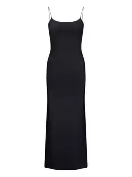 Платье-комбинация макси MM6 Maison Margiela, черный
