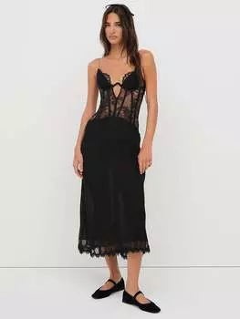 Платье-Комбинация макси Sharon For Love & Lemons, черный