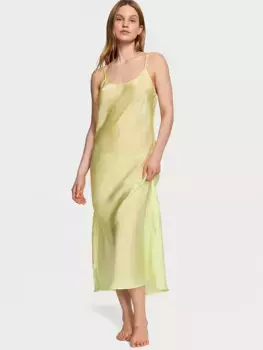 Платье-комбинация миди из органзы Victoria'S Secret, цвет Citron Glow