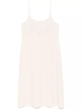 Платье-комбинация миди Simone Rocha с бантом, нейтральный