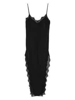 Платье-комбинация с боковыми разрезами NISSA, черный