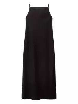 Платье-комбинация с квадратным вырезом Another Tomorrow, черный