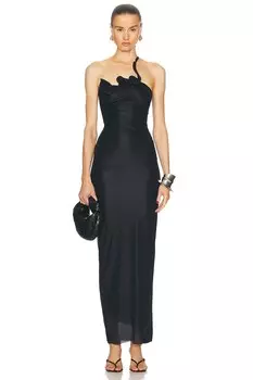 Платье-комбинация с одной бретелькой Venus Christopher Esber, черный